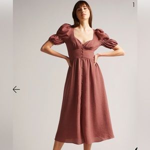 Ted Baker Pink Rose Angeia Crepe Dress NWT